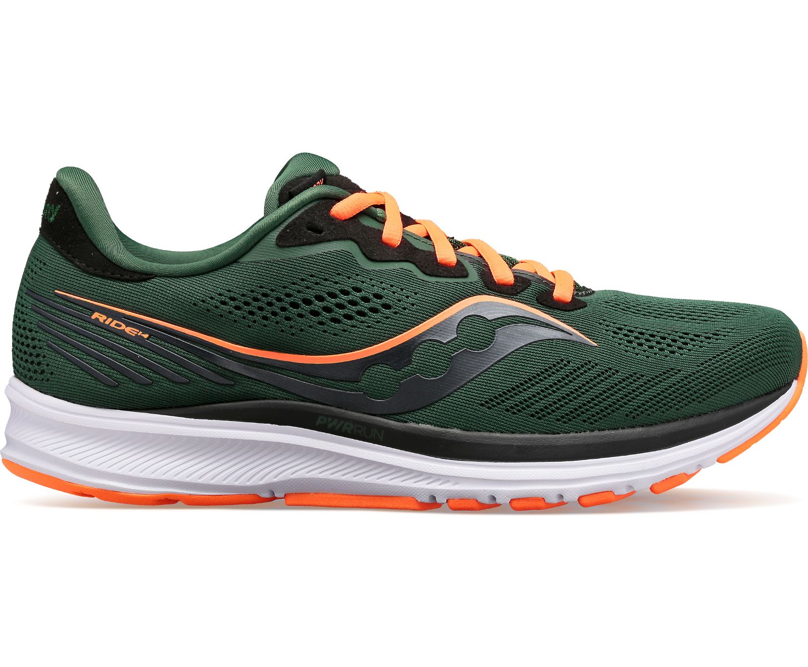 Saucony Ride 14 Men\'s Running Shoes Deep Green / Orange | AU 551TCEV